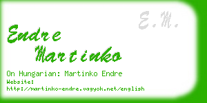 endre martinko business card